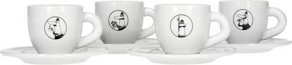 Actual product image Bialetti Y0TZ033 Set of 4 demitasse cups Carosello (50 ml, 4 x)
