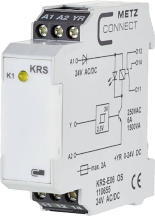 Produktbild Metz Connect Schwellwertschalter 24, 24 V/AC, V/DC (max) 1 Wechsler 110655 1 St