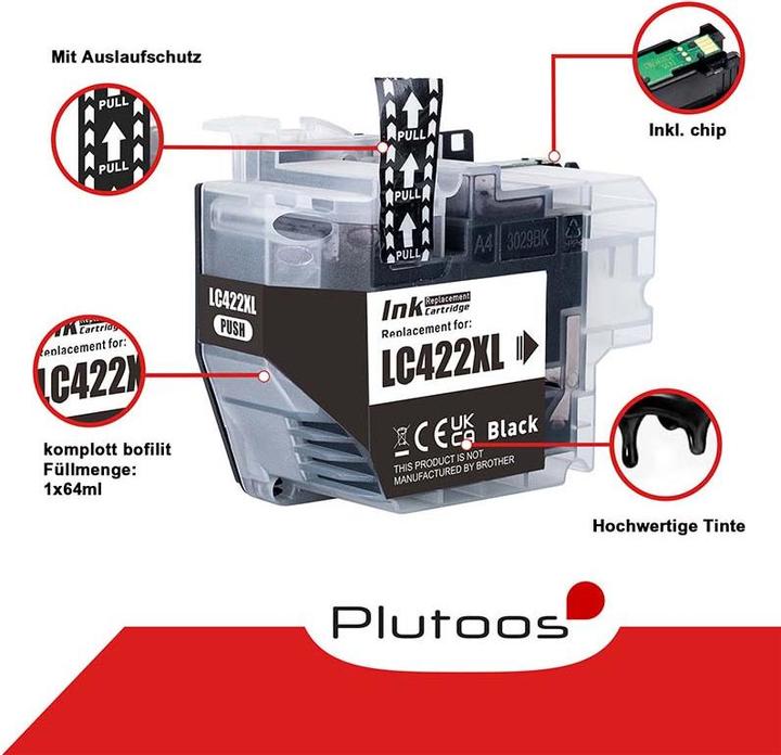 Produktbild Plutoos Brother LC-422XL Patrone kompatibel, 4erFarbset LC-422 XL