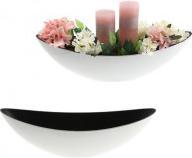 Actual product image Cepewa Decorative bowl, oval, antique white/black, L, app