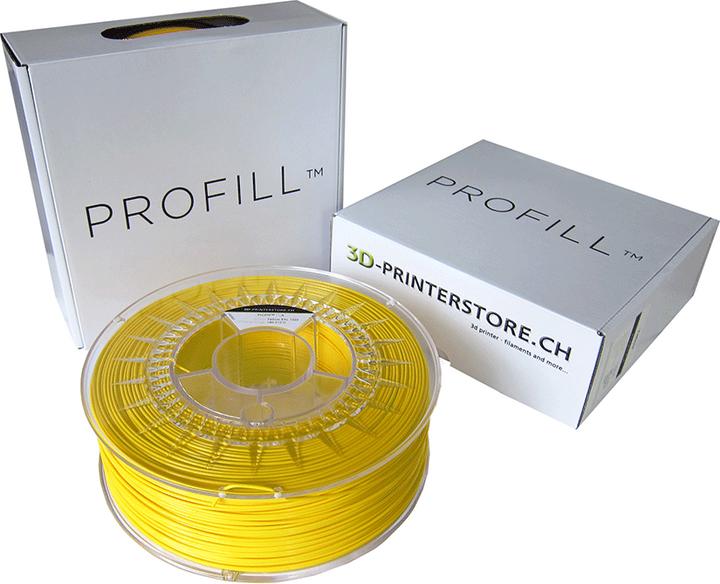Actual product image 3d-printerstore.ch PROFILL Filament ASA yellow 1.0kg 1.75mm (ASA, 1.75 mm, 1000 g, Brown)