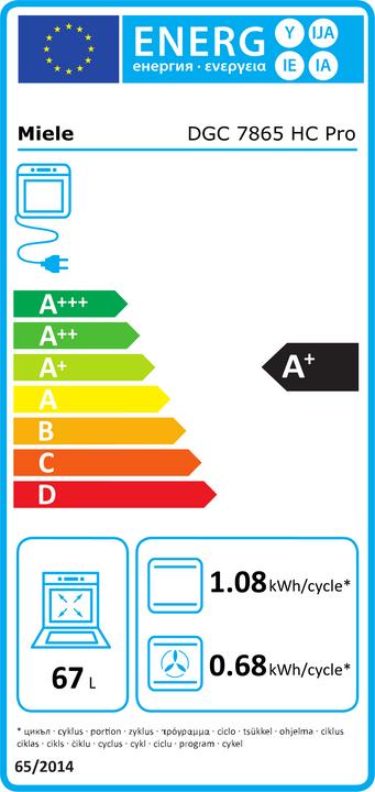 Energy Label Miele DGC 7865 HC Pro