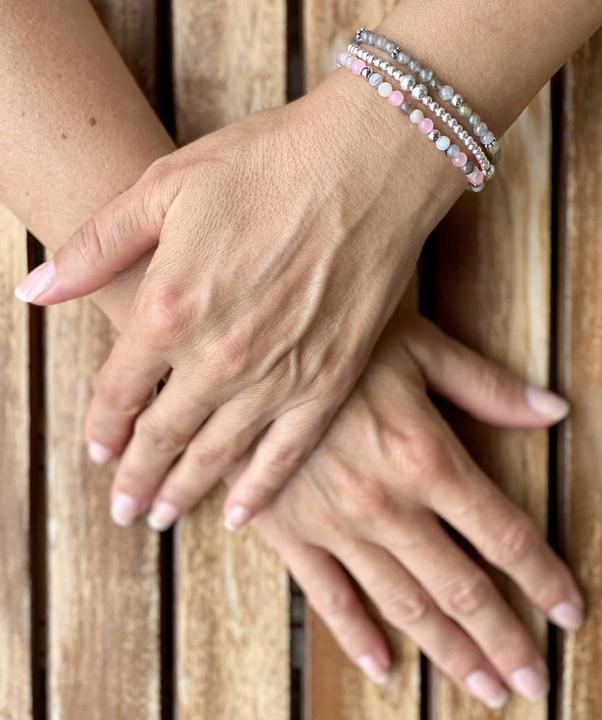 Produktbild Balibay Buna (18 cm, 925 Sterling Silber, Rosenquarz, Edelstein, Achat, Labradorit)