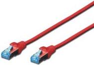 Actual product image Digitus CAT 5e SF-UTP patch cable PVC AWG 26/7 length 5 m color red (SF/UTP, CAT5e, 5 m)