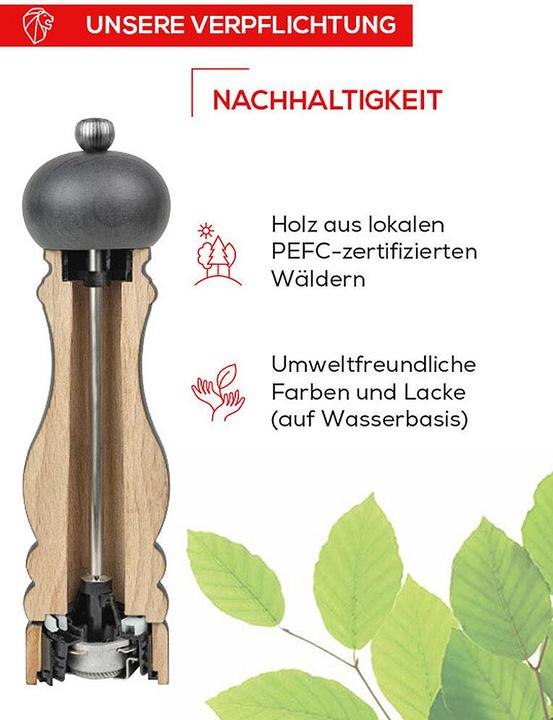 Produktbild Peugeot Pfeffermühle Salzmühle TAHITI Duo Set 15 cm ELEMENTS FEUER (Pfeffer, Salz)