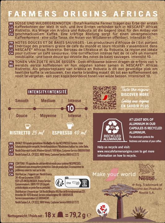 Actual product image Nescafé Farmers Origins Africas (18 x Port.)
