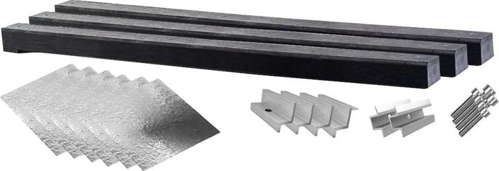 Image du produit Wattstone Support PV pour toit plat pour 2 panneaux solaires 0° Socle en béton avec tapis de protection en alu (Matériel de montage du système solaire)