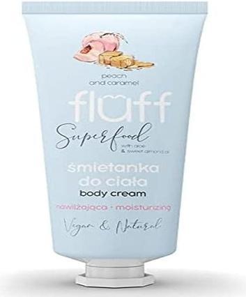 Actual product image Fluff Body Cream Body Moisturising Peach & Carmel - 150ML (Body cream, 150 ml)