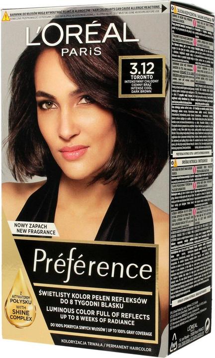 L'Oréal Paris L'Oreal Paris Paint Recital Preference 3.12 Honore-Intense cold dark brown (3.12 Intensive Cool Dark Brown)