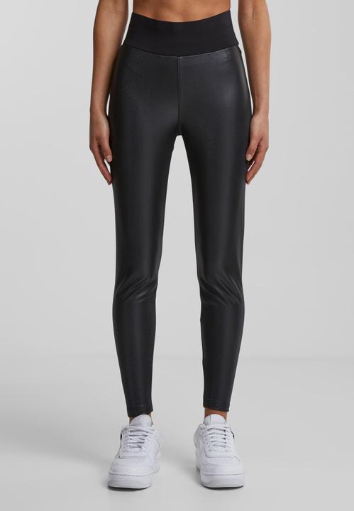 Actual product image Urban Classics Ladies Synthetic Leather High Waist Leggings (L)