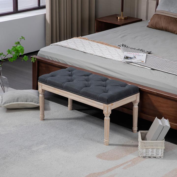 Image du produit Homcom Banc de lit avec couture à boutons (40 cm)