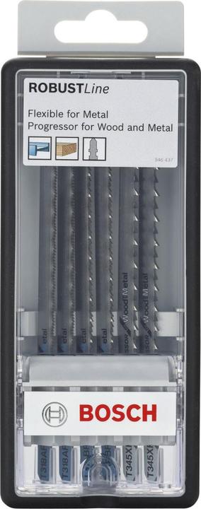 Immagine prodotto Bosch Professional Zubehör Set di 6 lame per seghetto alternativo Robust Line Profilo in metallo, albero a T