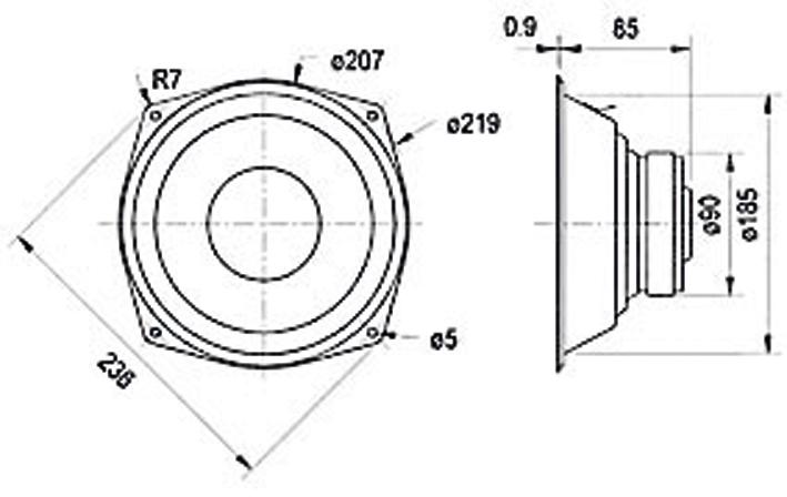 Image du produit Visaton Haut-parleur de grave hi-fi WS 20 E, 8 ohms
