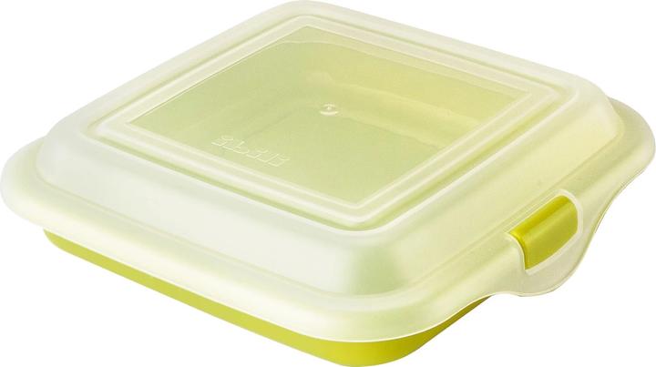Image du produit Ibili Récipient vert 14.5 x 14.5 x 3.6 cm Parfait pour les voyages, garde les sandwichs, les snacks et le