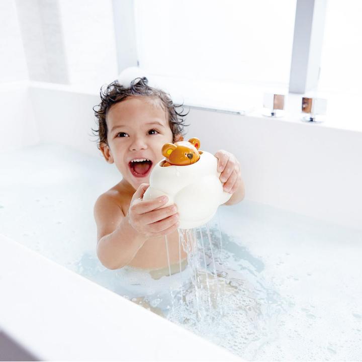 Actual product image Hape Teddy takes a shower