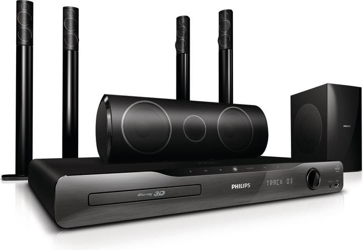 Image du produit Philips HTS5591, Système de home cinéma 5.1 Blu-ray, 3D, 1000W (104 W)