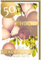 Image du produit Susy Card Carte d'anniversaire - 50e anniversaire "Goldig" (doré)
