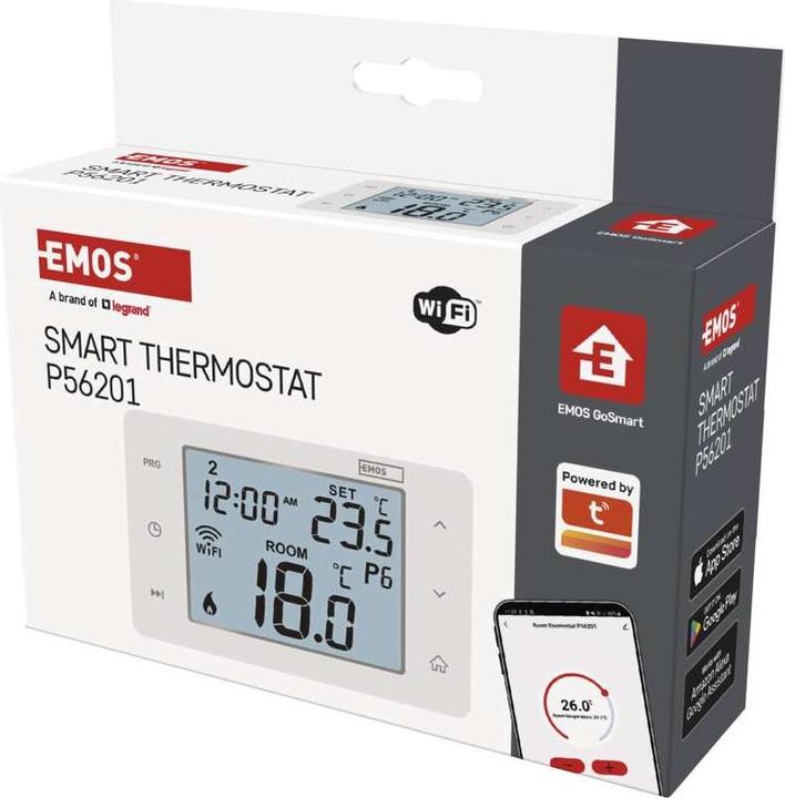 Produktbild Emos GoSmart Raumthermostat P56201 mit WiFi, programmierbar, verkabelt