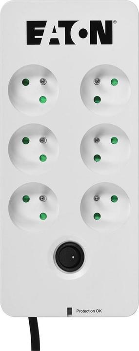 Actual product image Eaton Overvoltage protection PB6F (6 x UTE, 10 A, white) (6 x, CEE 7/5, 1.50 m)