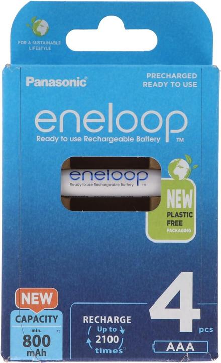 Actual product image Panasonic Battery HR-4UTGB blister pack with 4 AAA eneloops (4 pcs., AAA, 800 mAh)