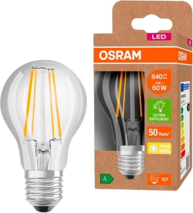 Produktbild Osram Led Filament Classic A (E27, 4 W, 806 lm, 1 x, A)