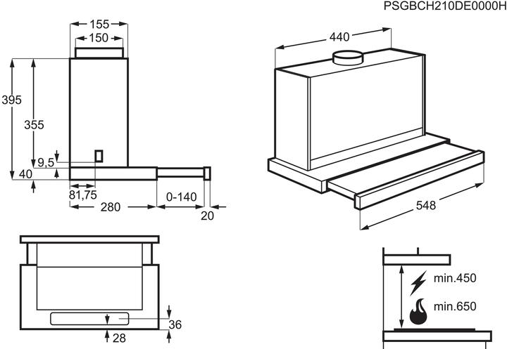 Image du produit Electrolux DAL5536SW (Hotte écran plat)