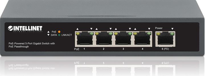 Image du produit Intellinet Commutateur Gigabit 5 ports alimenté par PoE avec PoE pass-through (5 Ports)