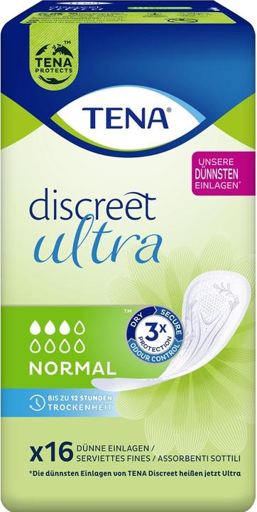 Tena Inkontinenz Einlagen Discreet Ultra normal 16 Stück (16 x, Normal)