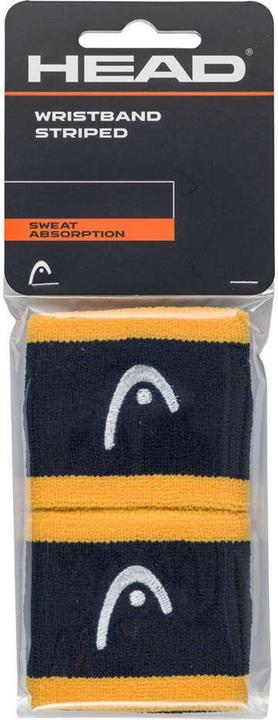 Head Wristband Striped Navy/Banana (2x)