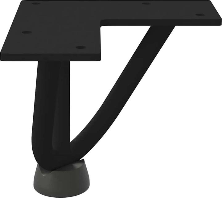 Produktbild VidaXL Haarnadelbeine 4 Stk. Schwarz 10 cm Massivstahl Hairpin Tischbein