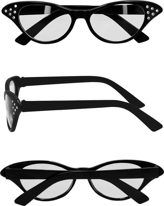 Produktbild Smiffys Rockabilly Cateye Brille schwarz