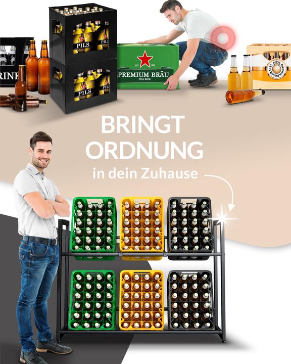 Produktbild Heldenwunder Getränkekistenregal, Schwarz
