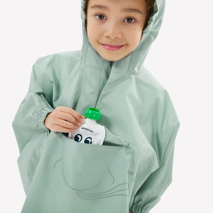 Produktbild Quechua Poncho Regencape Kinder Gr. 92–116 Bergwandern - MH100 grün