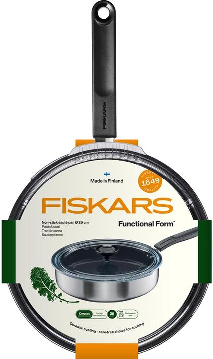 Productafbeelding Fiskars PAN SAUTE FF 26CM CER COAT W DEKSEL 1072314 (26 cm, Koekenpan, Roestvrij staal)