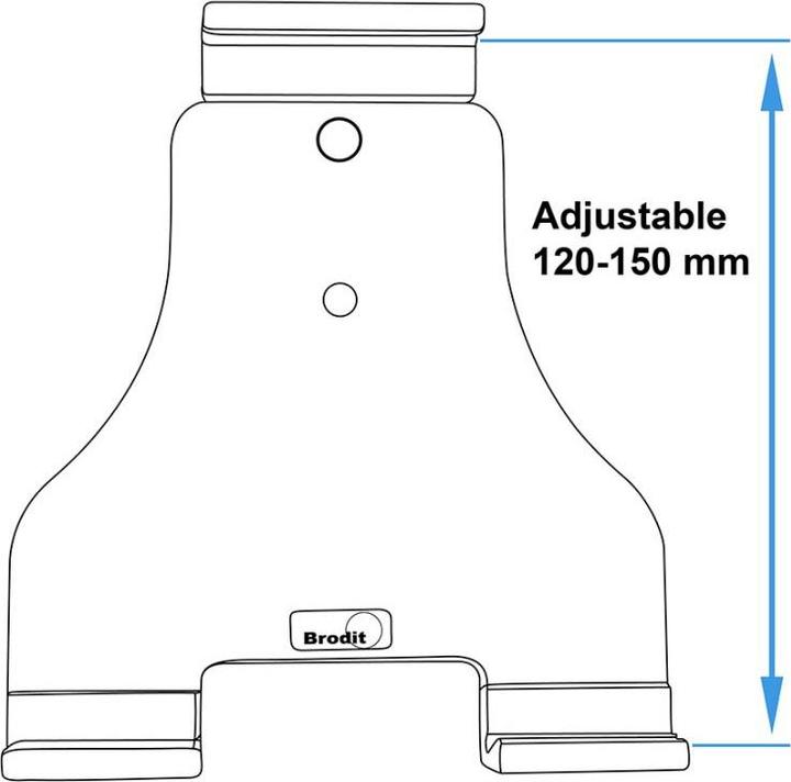Actual product image Brodit 727070 Universal tablet holder USB Type C