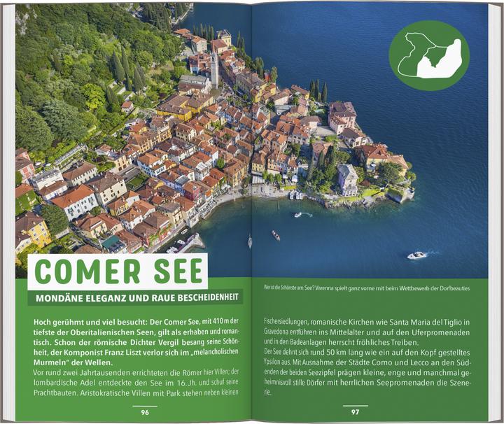 Actual product image Reiseführer Oberitalienische Seen, Lago Maggiore, Luganer See, Comer See (German, Jörg Steiner, Stefanie Claus, 2024)