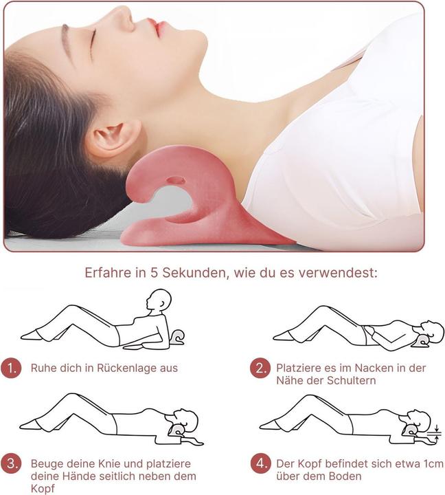 Produktbild Hermex Nackenstütze Nackenkissen Nacken-Massagekissen Massagekissen Nackenstützkissen
