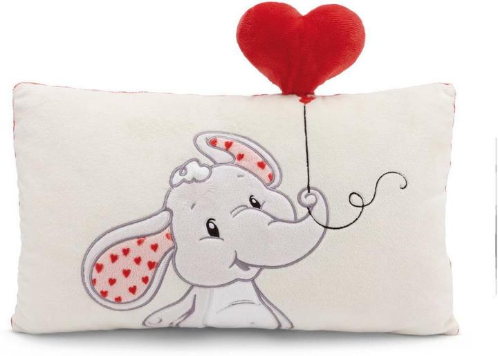 Actual product image NICI 61490 Cushion Love Elephant 43x25cm GREEN