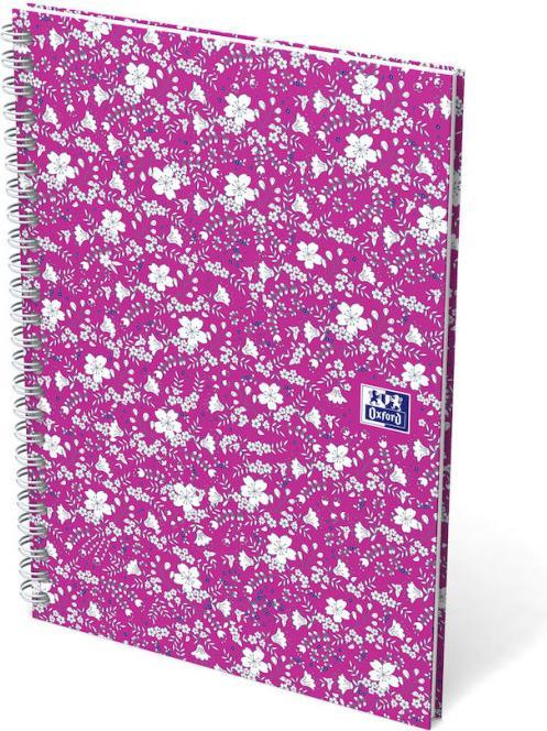 Actual product image Oxford FORME FLORAL - spiral book (B5, Checked, Hardcover)