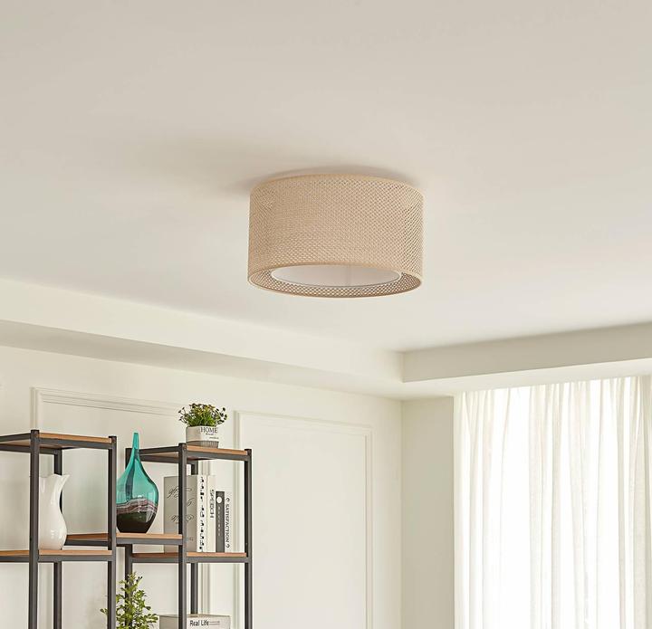 Image du produit Lindby Soula plafonnier tissu Ø 40 cm (E27)