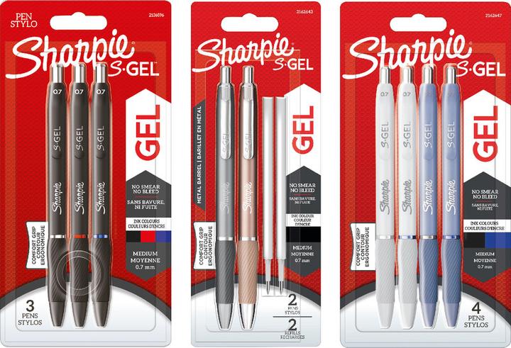 Actual product image Sharpie Gel pen 0.7 mm, 3 pieces (Black, Blue, Red, 3 x)