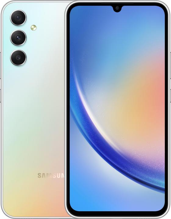 Samsung Galaxy A34 (128 GB, Geweldig Zilver, 6.60", Dubbele SIM, 48 Mpx, 5G)
