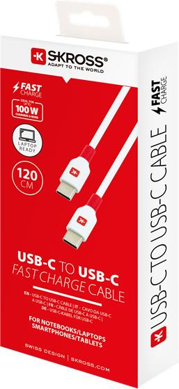 Actual product image Skross USB charging cable Fast Charging USB C - USB C 1.2 m (1.20 m, USB 2.0)
