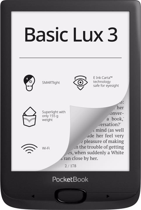 Produktbild PocketBook Basic Lux 3 (6", 8 GB, Schwarz)