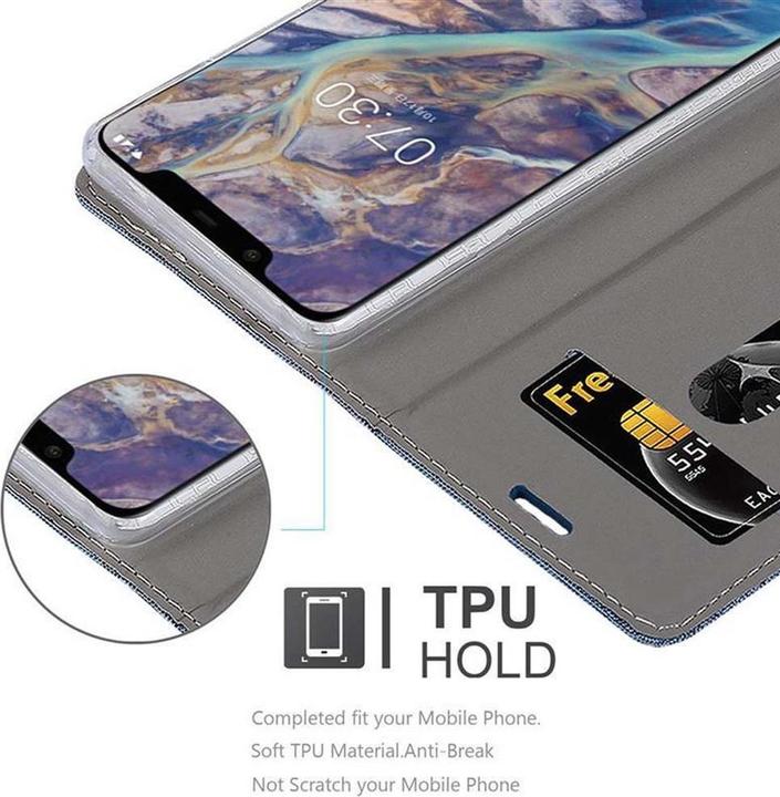 Image du produit Cadorabo Couverture look jeans Book (Nokia 7.1 Plus)