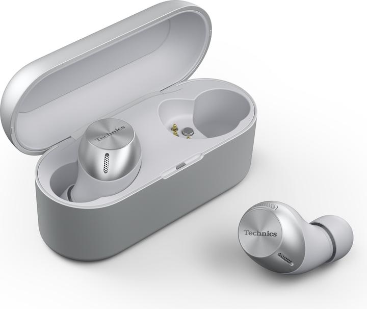 Produktbild Technics EAH-AZ40E-S Kopfhörer & Headset Kabellos im Ohr Calls/Music USB Typ-C Bluetooth Silber (25 h, Kabellos)