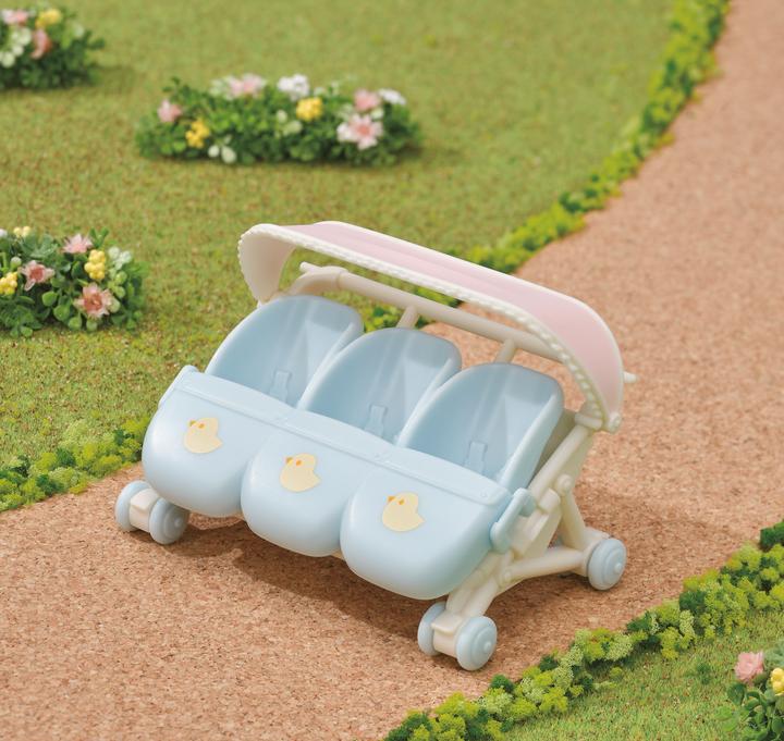 Actual product image Sylvanian Families Triplets Stroller