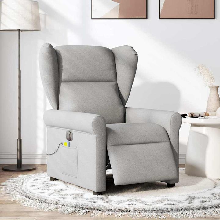 Image du produit VidaXL Fauteuil de massage électrique Tissu gris nuage