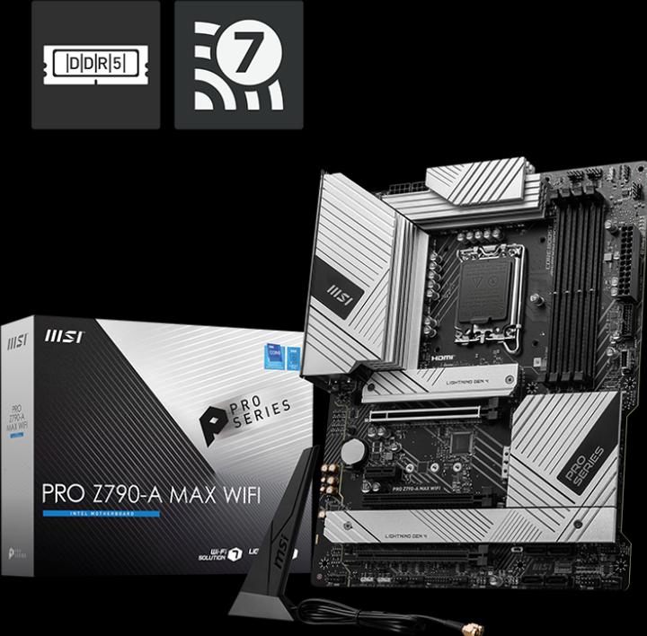 Actual product image MSI PRO Z790-A MAX Wifi (Z790,S1700,ATX,DDR5) (LGA 1700, Intel Z790, ATX)