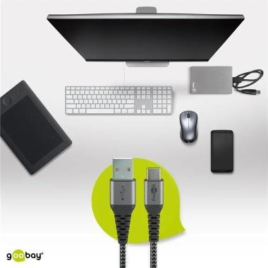 Actual product image Goobay USB A — USB C (0.50 m, USB 2.0)